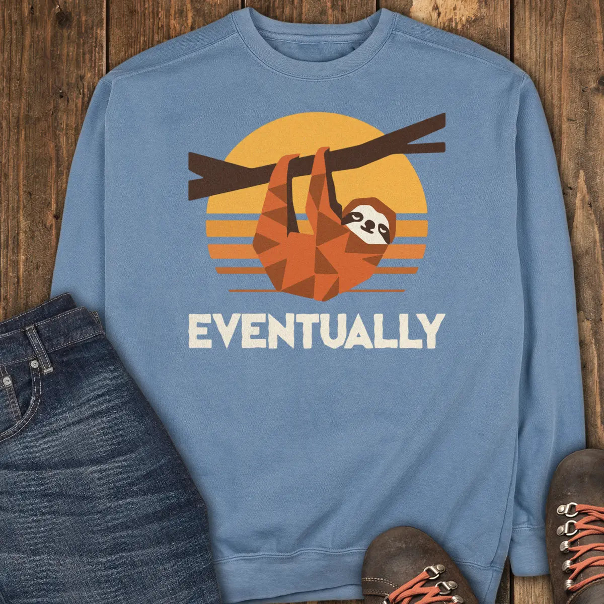 Getting There Sweatshirt - Blue Jean