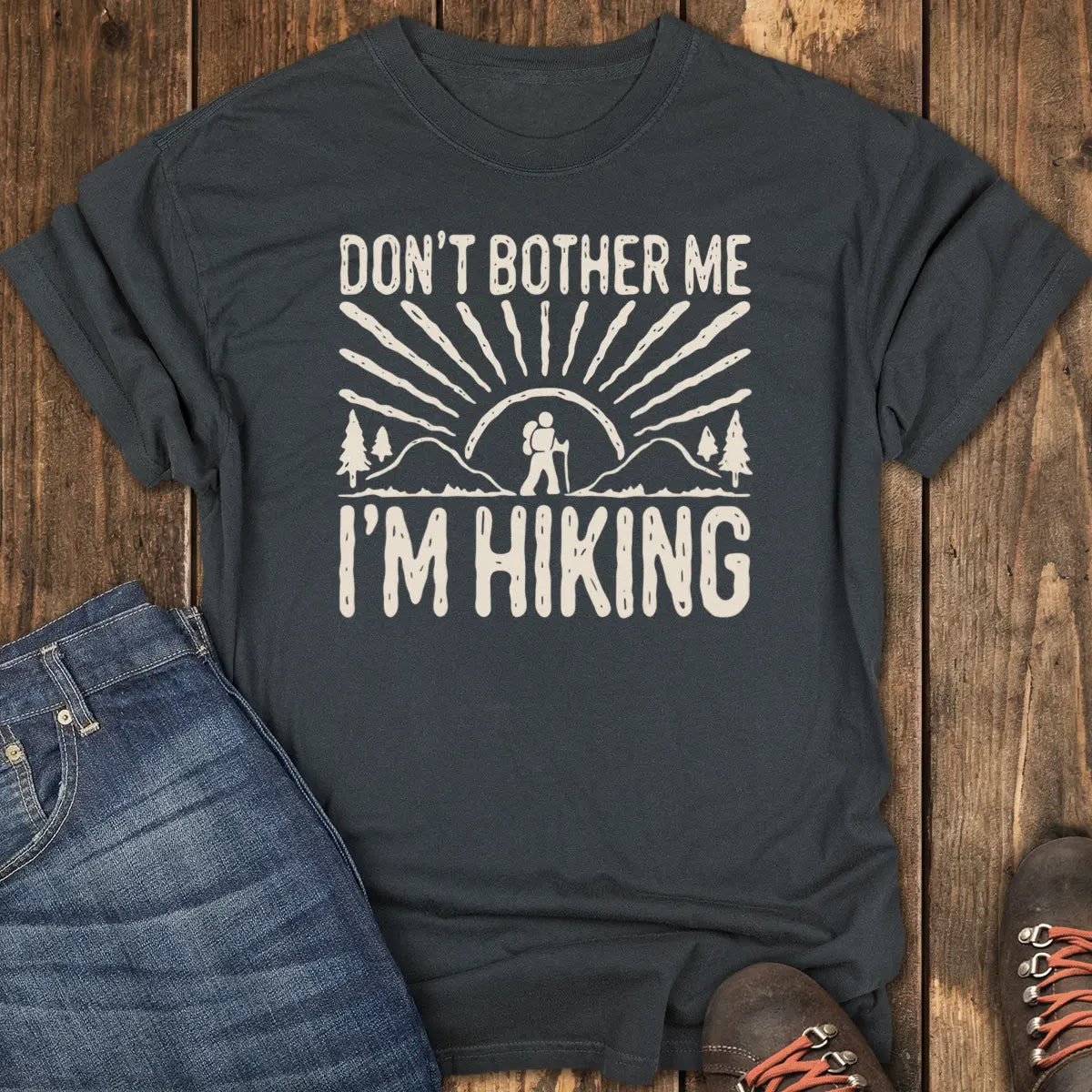 Go Away I'm Hiking Tee - Black