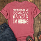 Go Away I'm Hiking Tee - Crimson