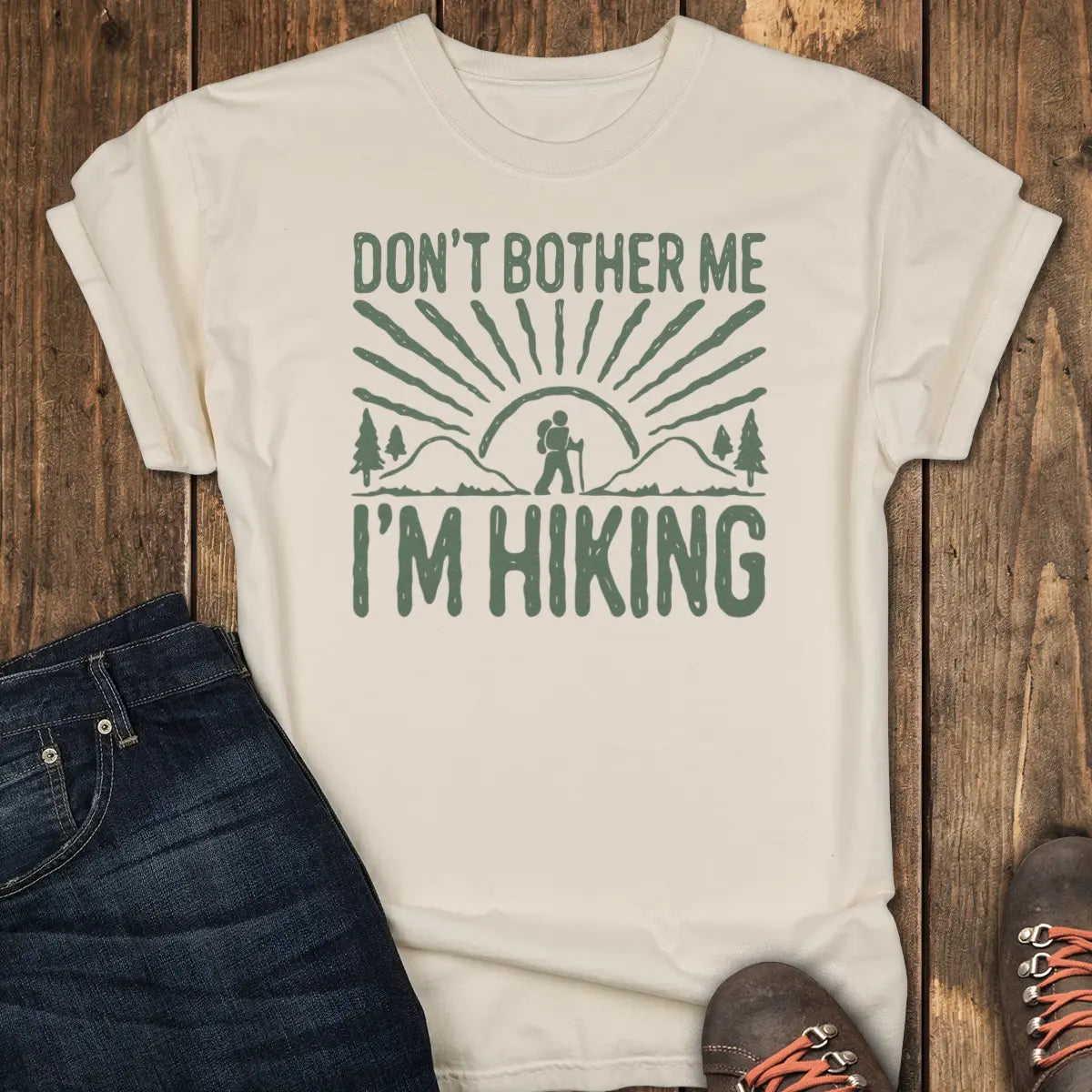Go Away I'm Hiking Tee - Ivory