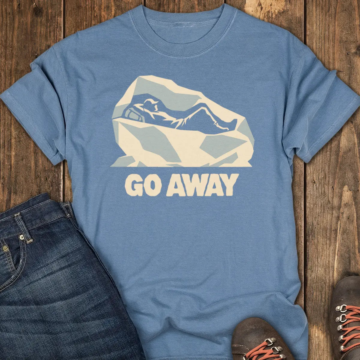 Go Away Tee - Blue Jean