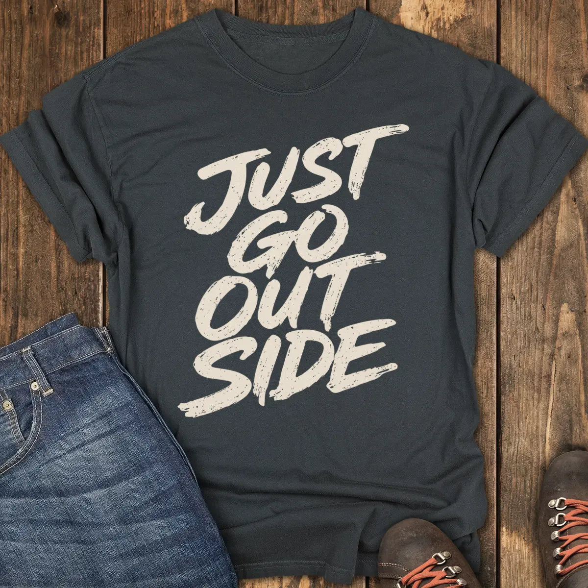 Go Outside Already Tee - Black