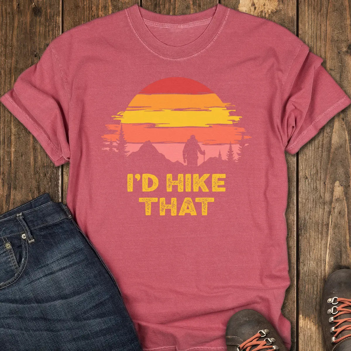 Golden Hour Tee - Crimson