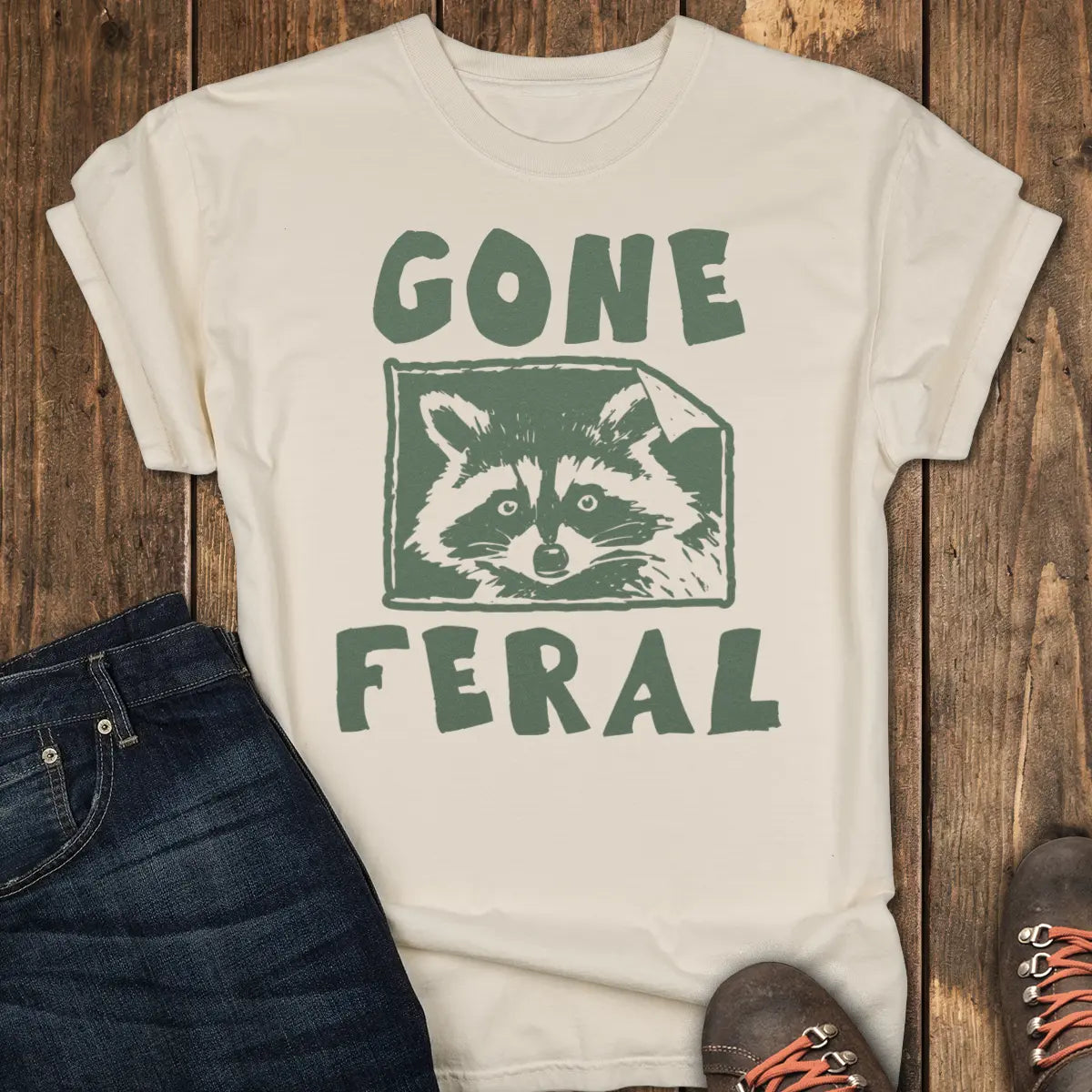 Gone Feral Tee - Ivory