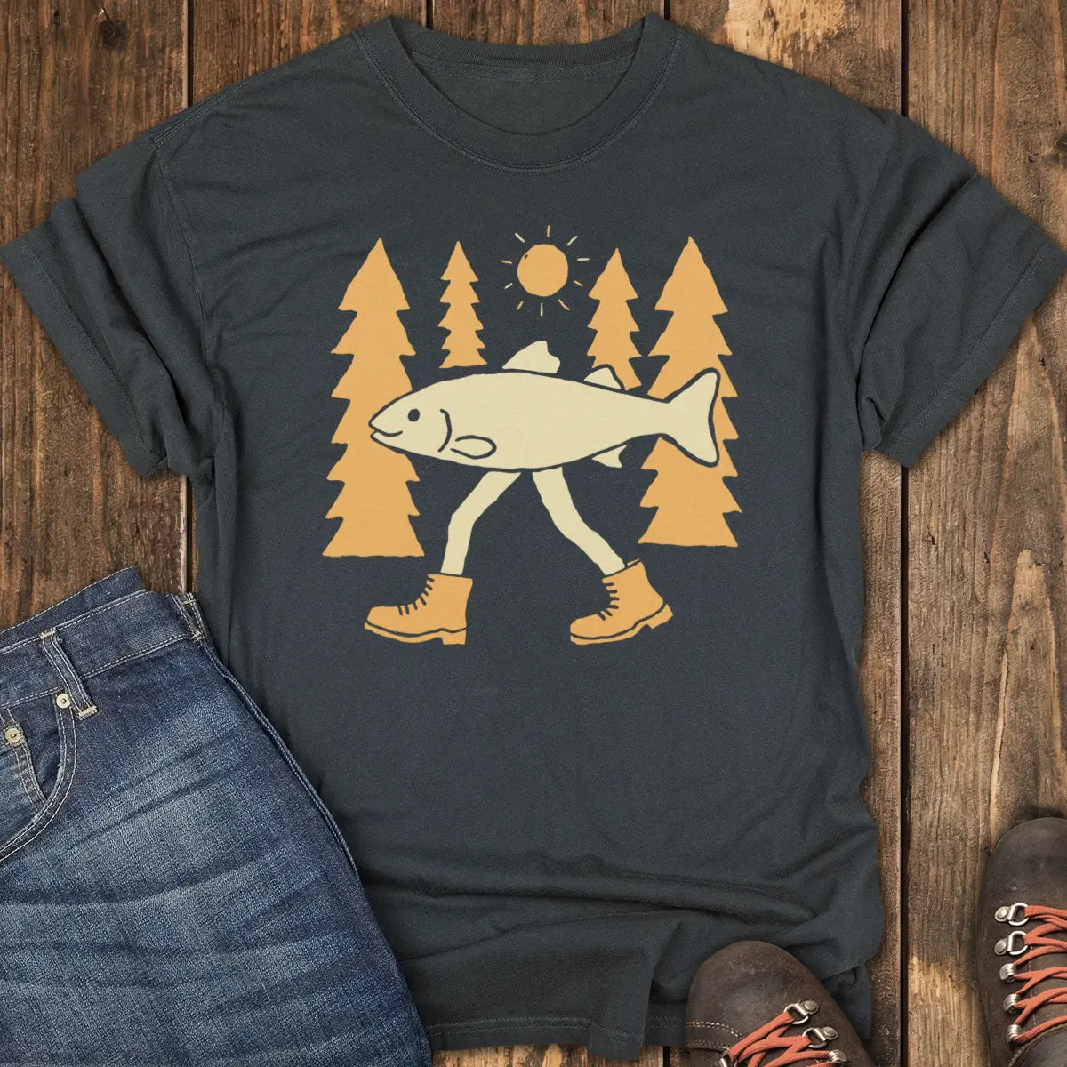 Gone Hiking Tee - Black