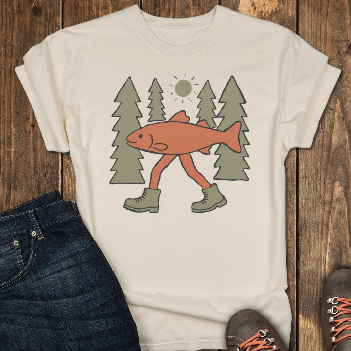 Gone Hiking Tee - Ivory