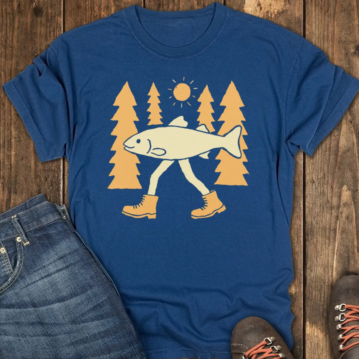 Gone Hiking Tee - Navy