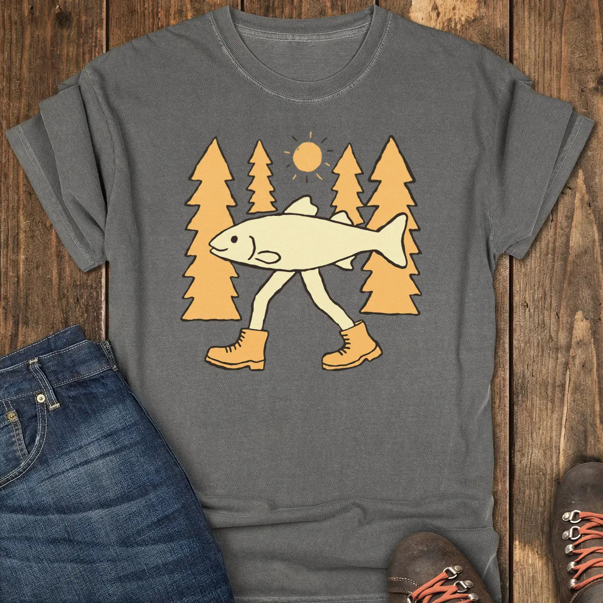 Gone Hiking Tee - Pepper