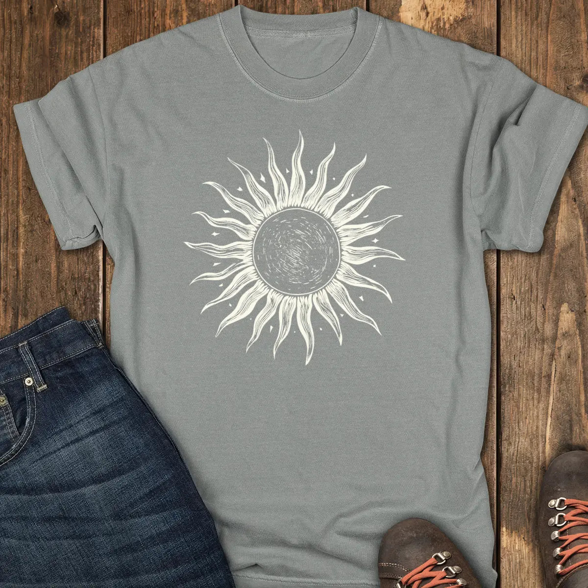 Grayscale Wanderer Tee - Grey