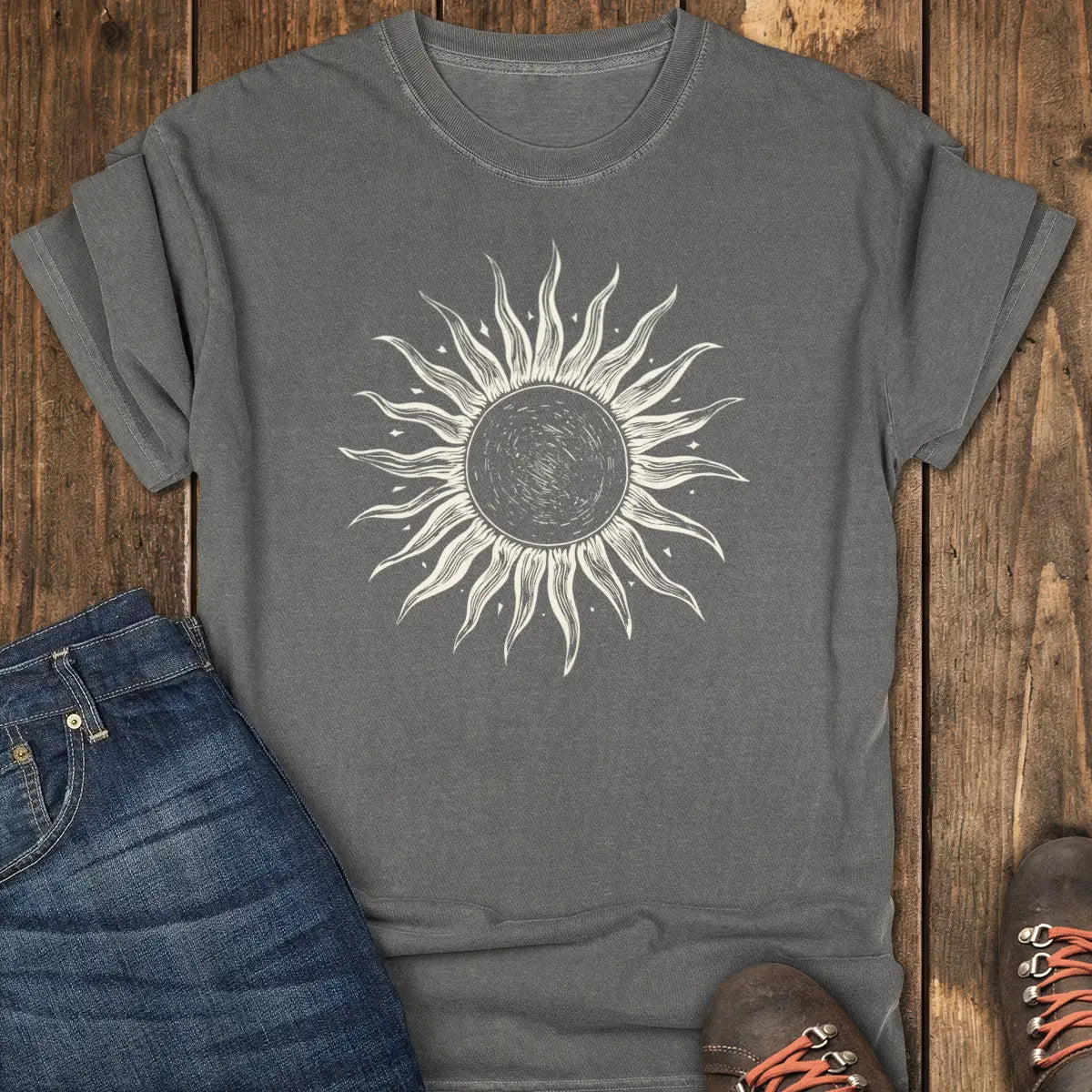 Grayscale Wanderer Tee - Pepper