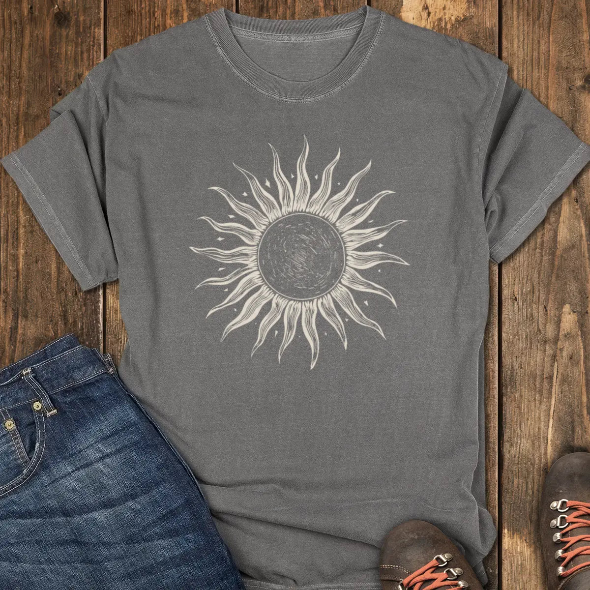 Grayscale Wanderer Tee - Pepper