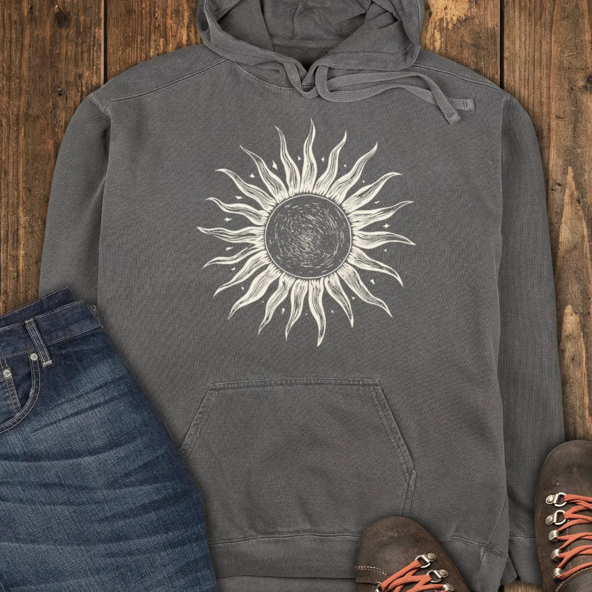 Grayscale Wanderer Hoodie - Pepper