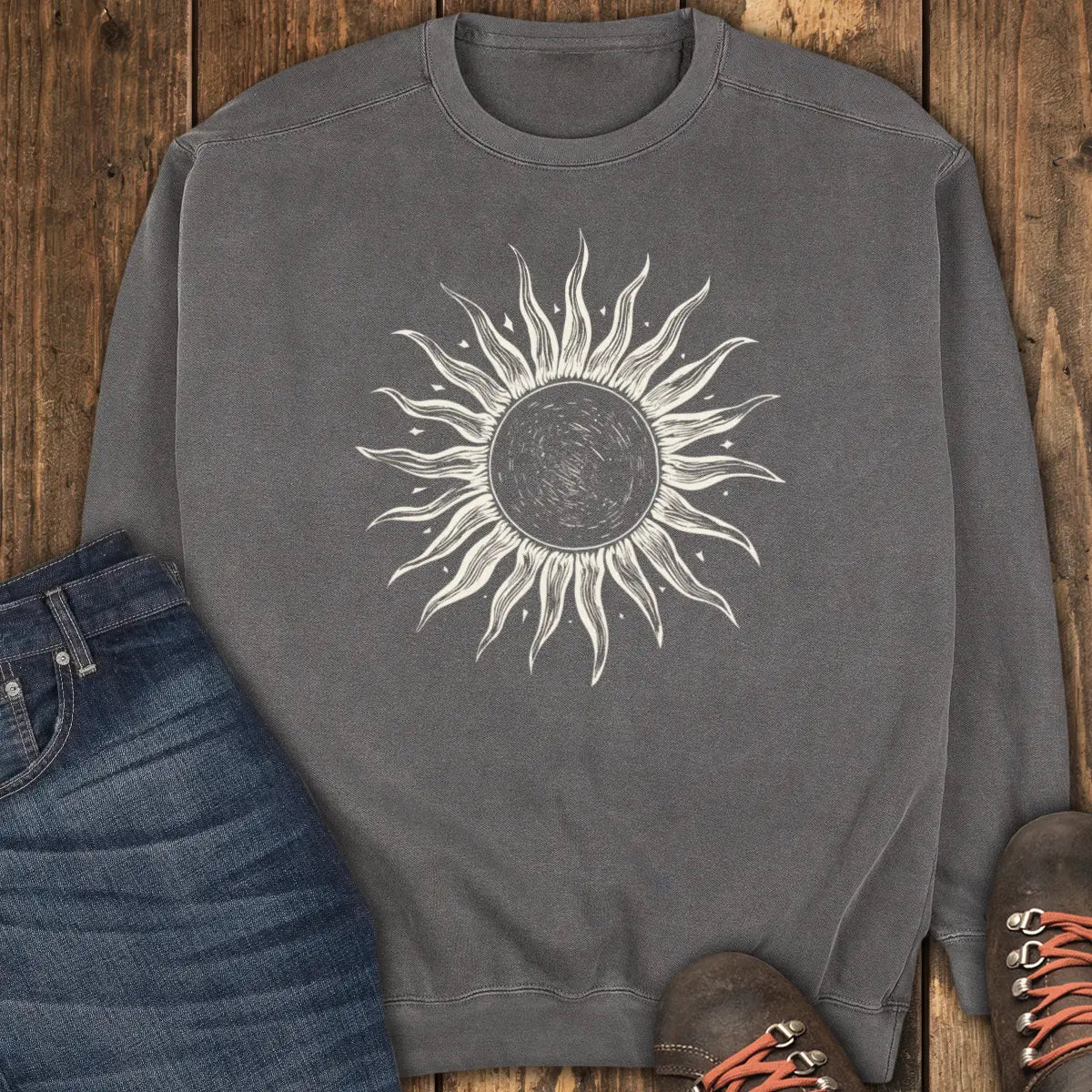 Grayscale Wanderer Sweatshirt - Pepper