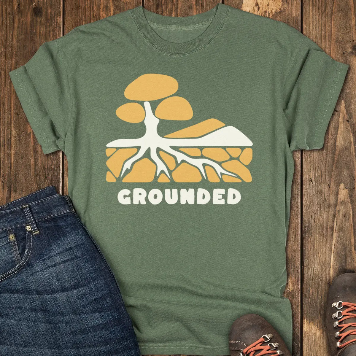 Grounded Tee - Moss