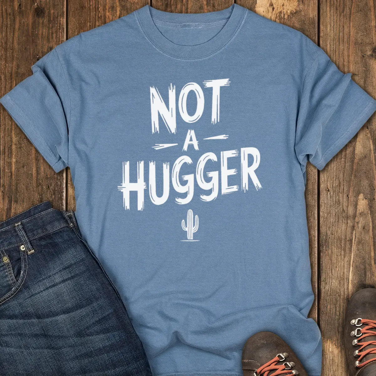 Hands Off Tee - Blue Jean