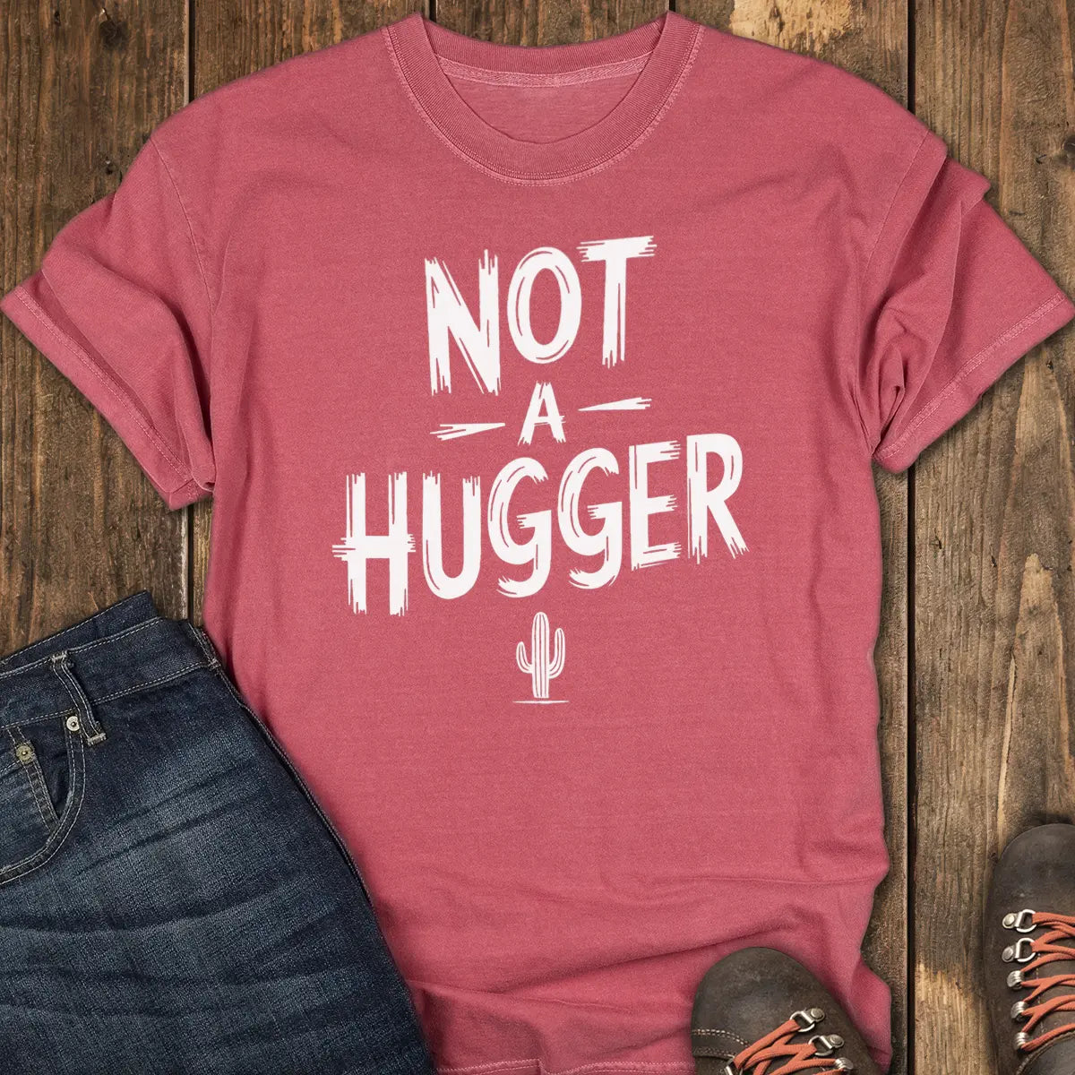 Hands Off Tee - Crimson