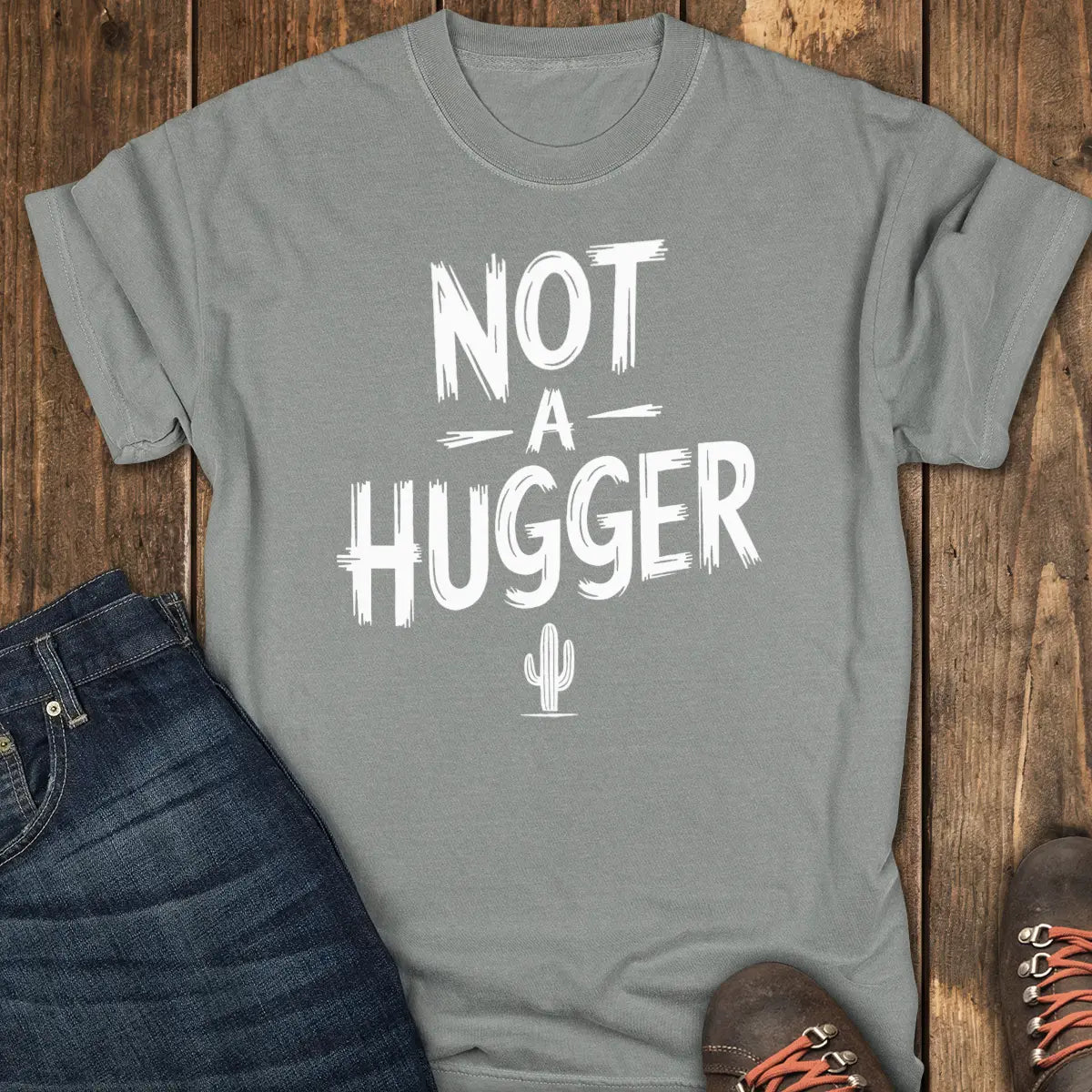 Hands Off Tee - Grey