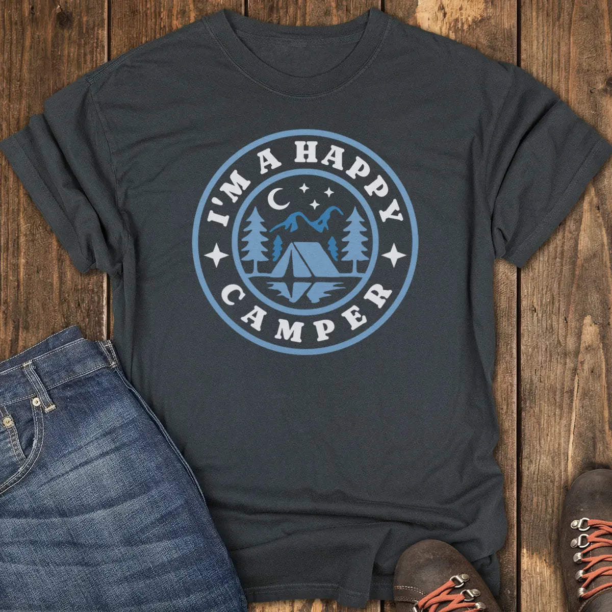Happy Camper Tee - Black