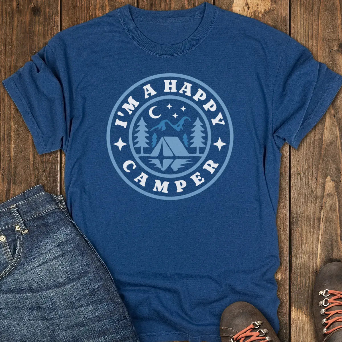 Happy Camper Tee - Navy