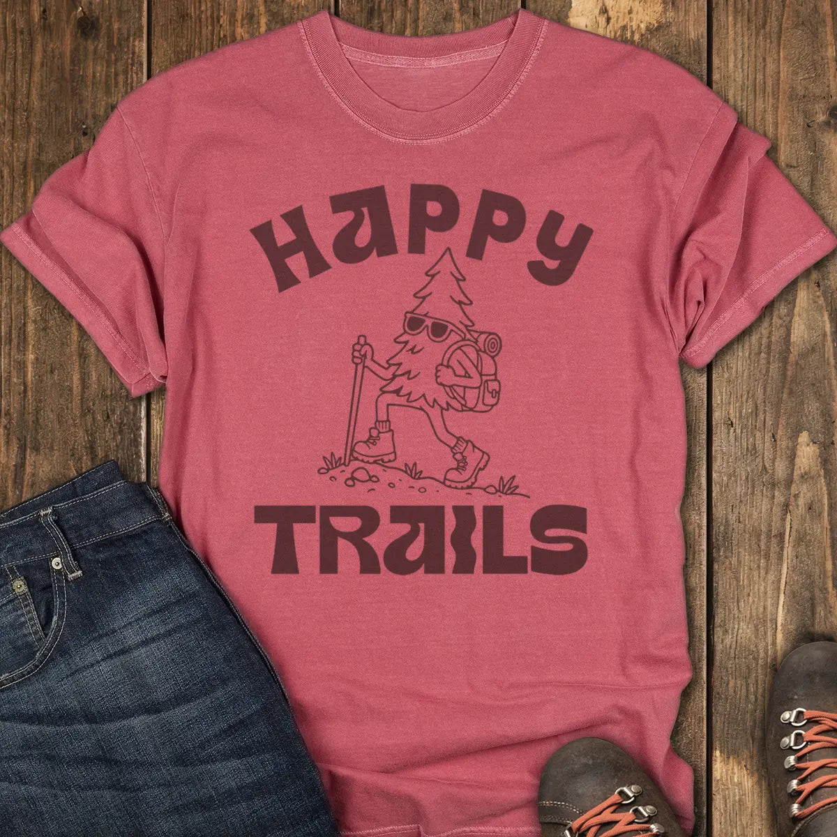 Happy Trails Tee - Crimson