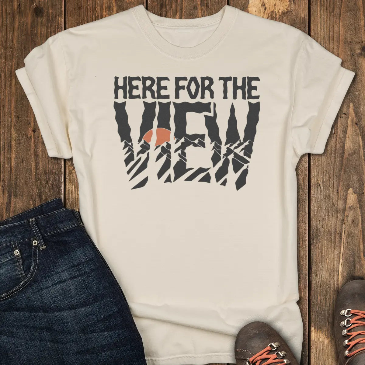 Here for the View Tee - Ivory
