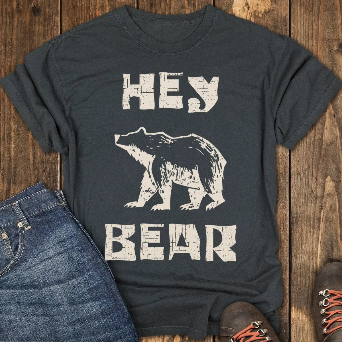 Hey Bear Tee - Black