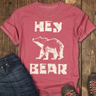 Hey Bear Tee - Crimson