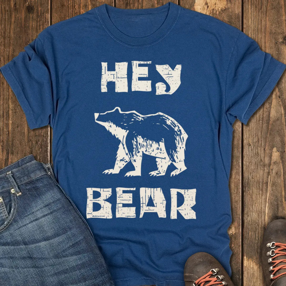 Hey Bear Tee - Navy