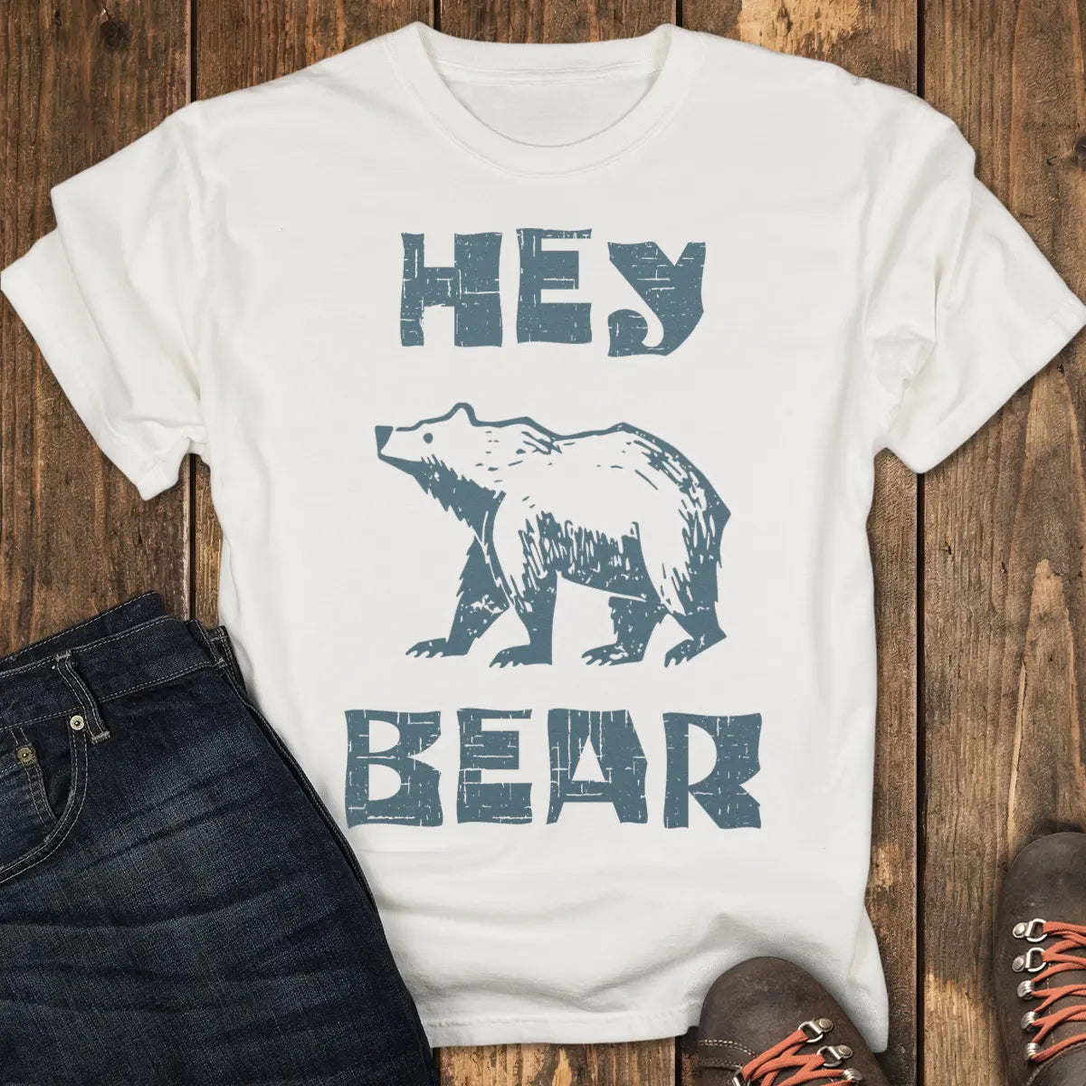 Hey Bear Tee - White