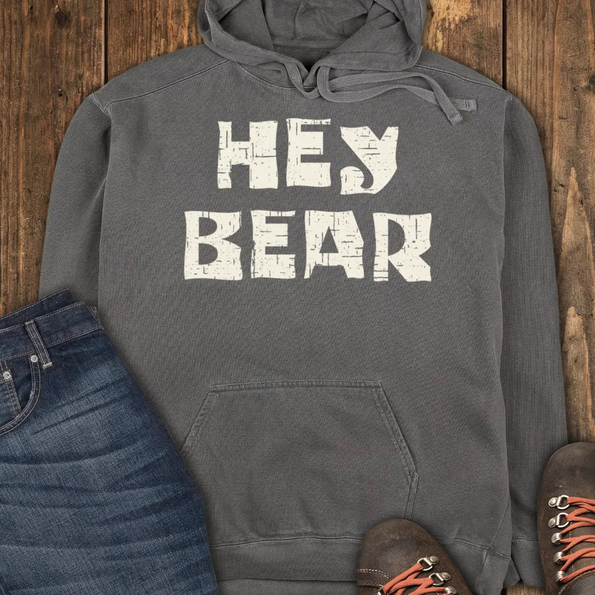 Hey Bear Hoodie - Pepper