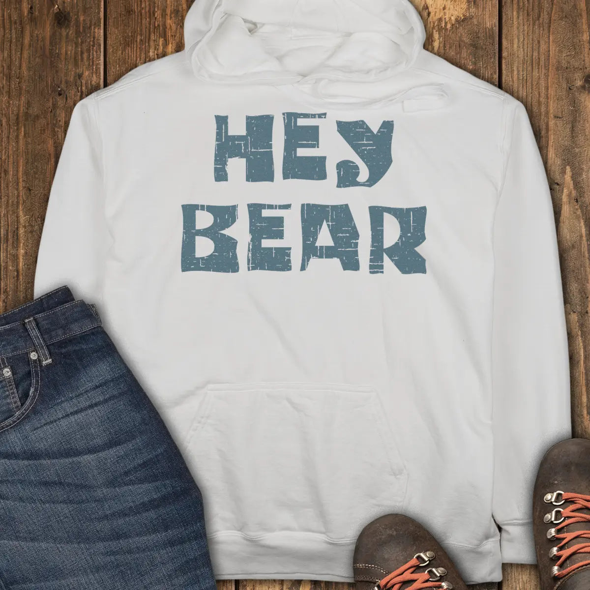 Hey Bear Hoodie - White
