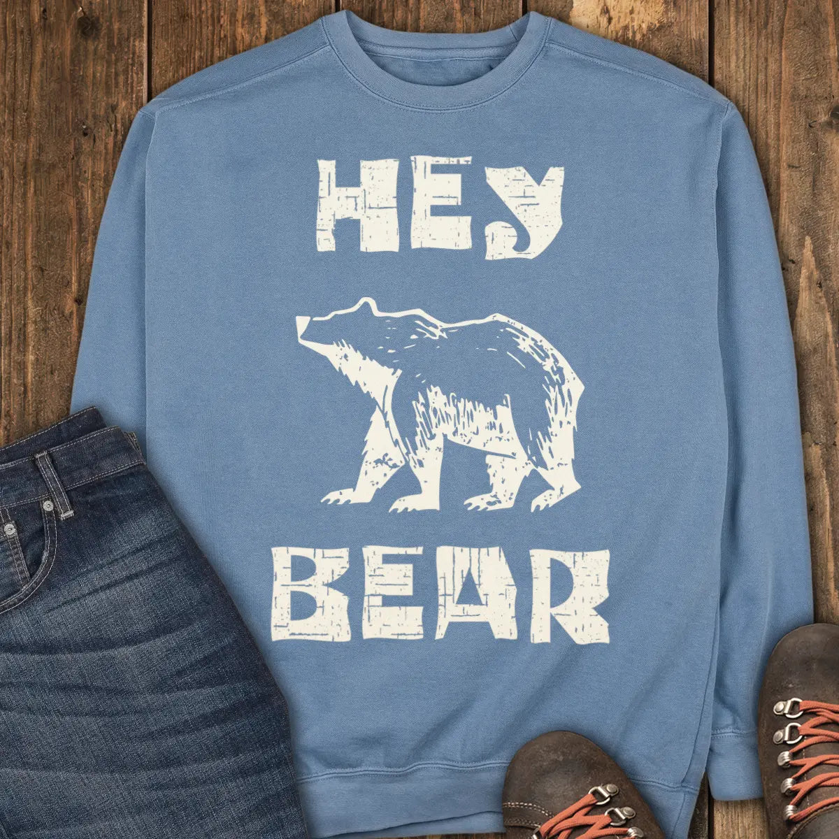 Hey Bear Sweatshirt - Blue Jean