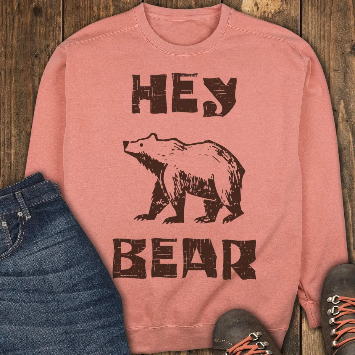 Hey Bear Sweatshirt - Terracotta