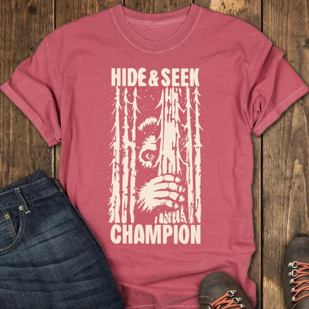 Hide & Seek Tee - Crimson