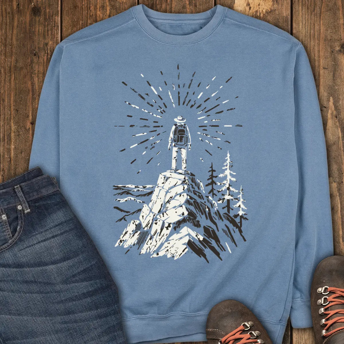 Higher Ground Sweatshirt - Blue Jean