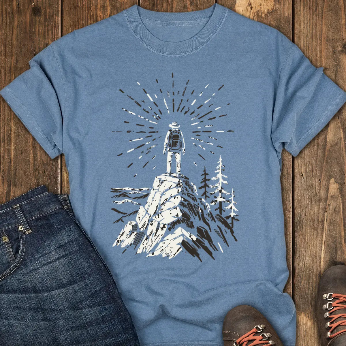 Higher Ground Tee - Blue Jean
