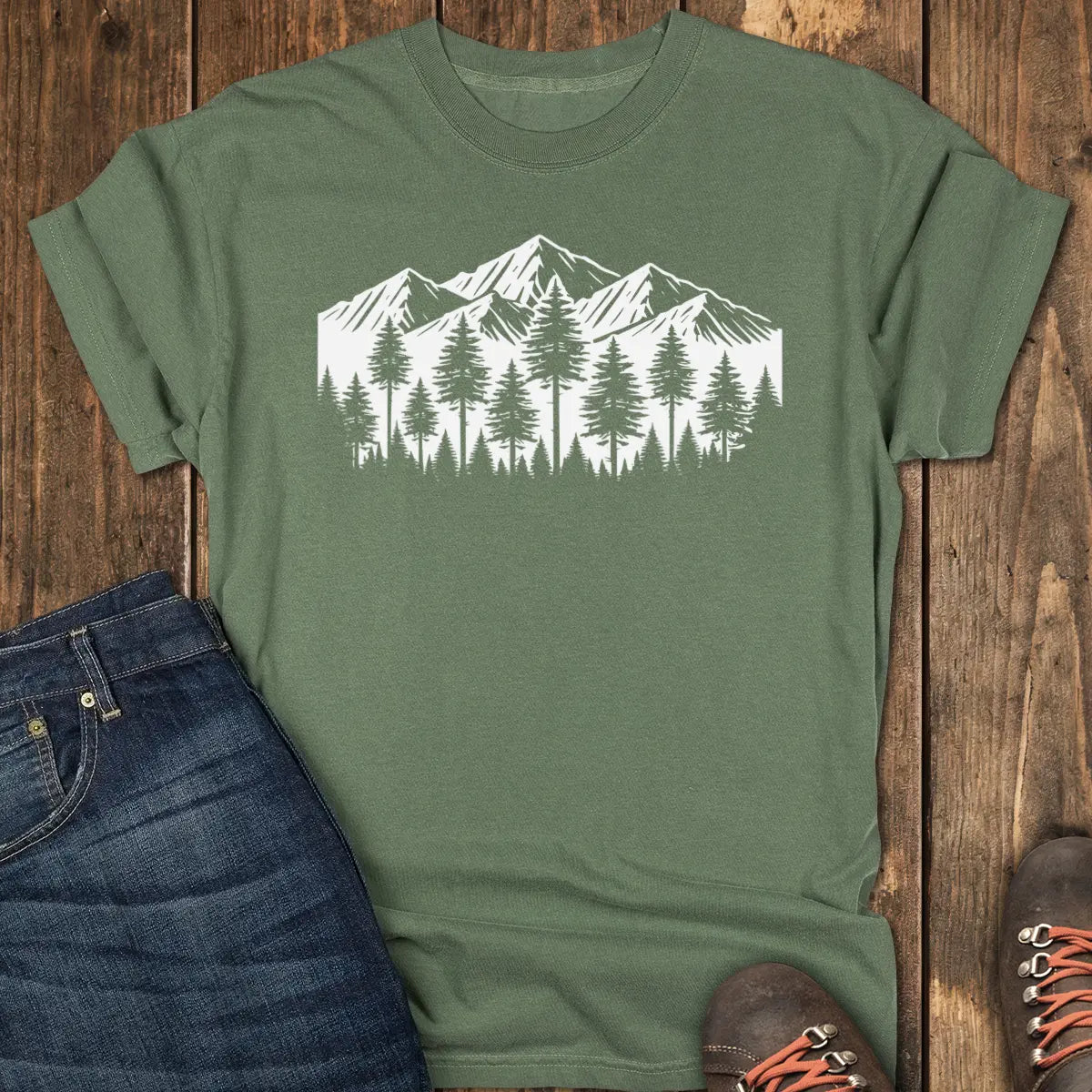 Highland Trails Tee - Moss