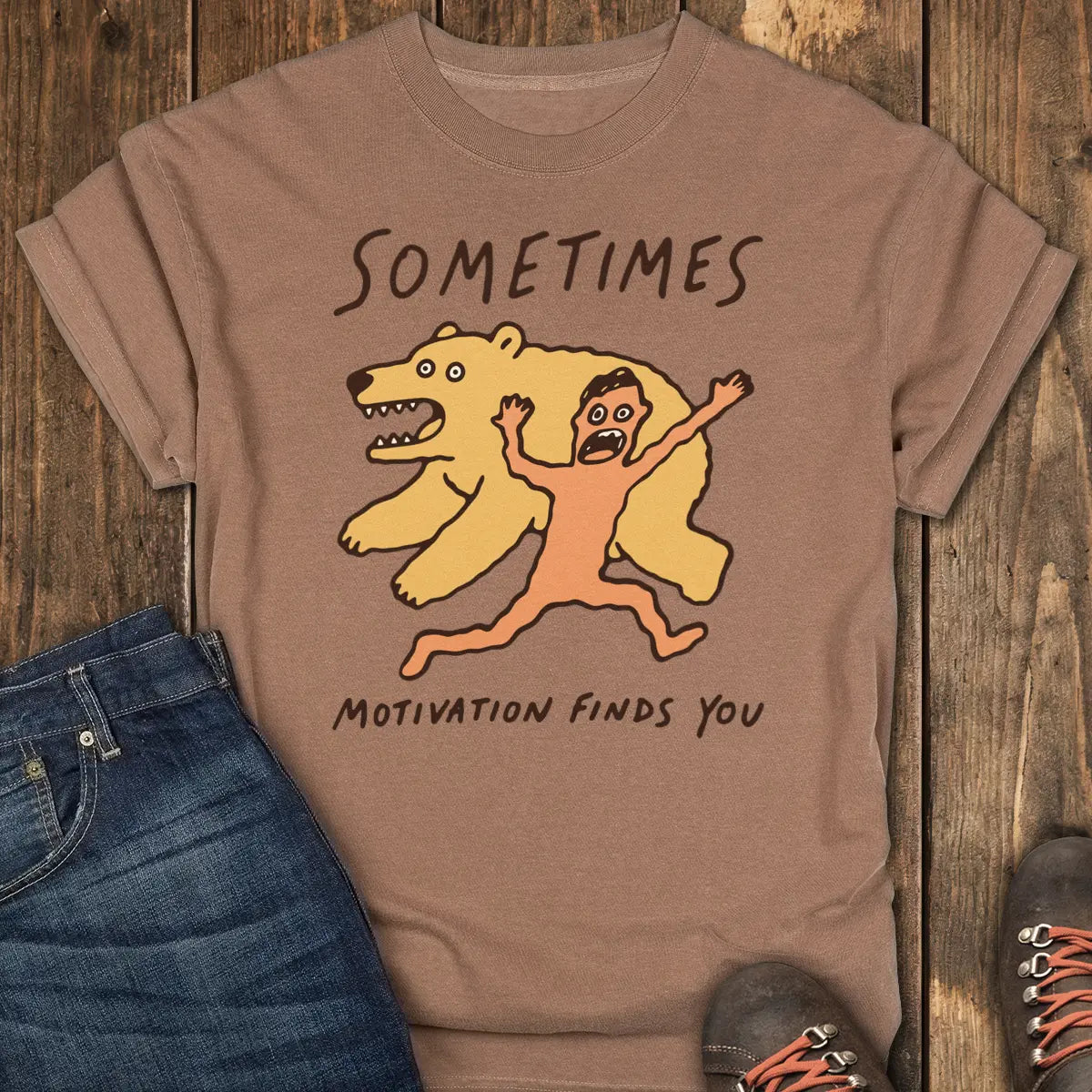 Highly Motivated Tee - Espresso