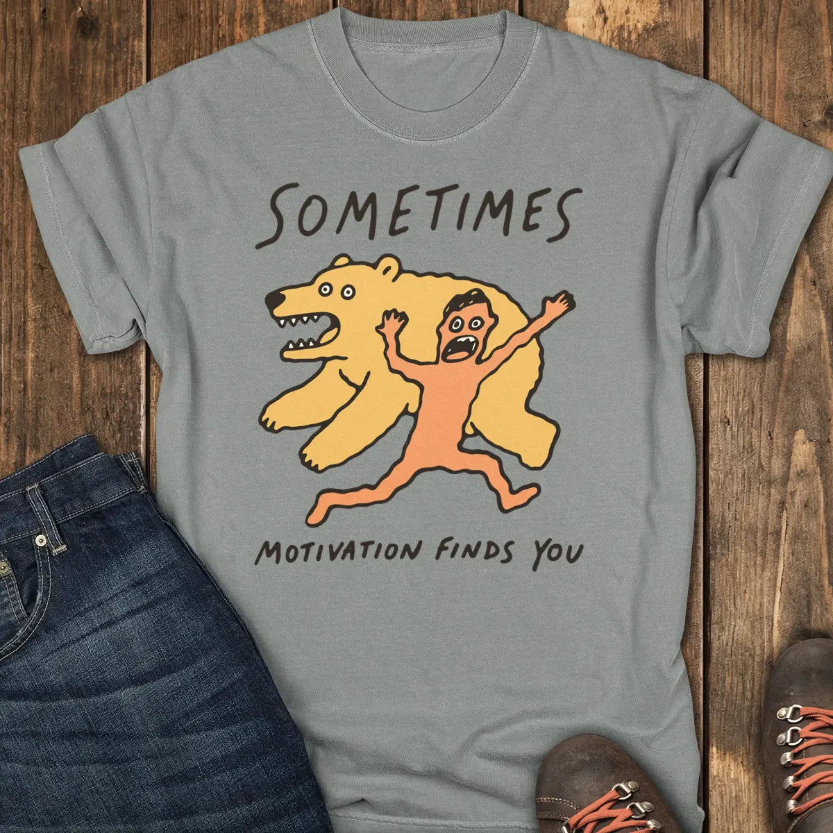 Highly Motivated Tee - Grey