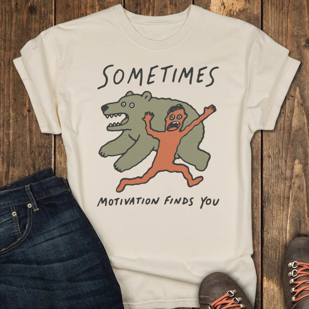 Highly Motivated Tee - Ivory