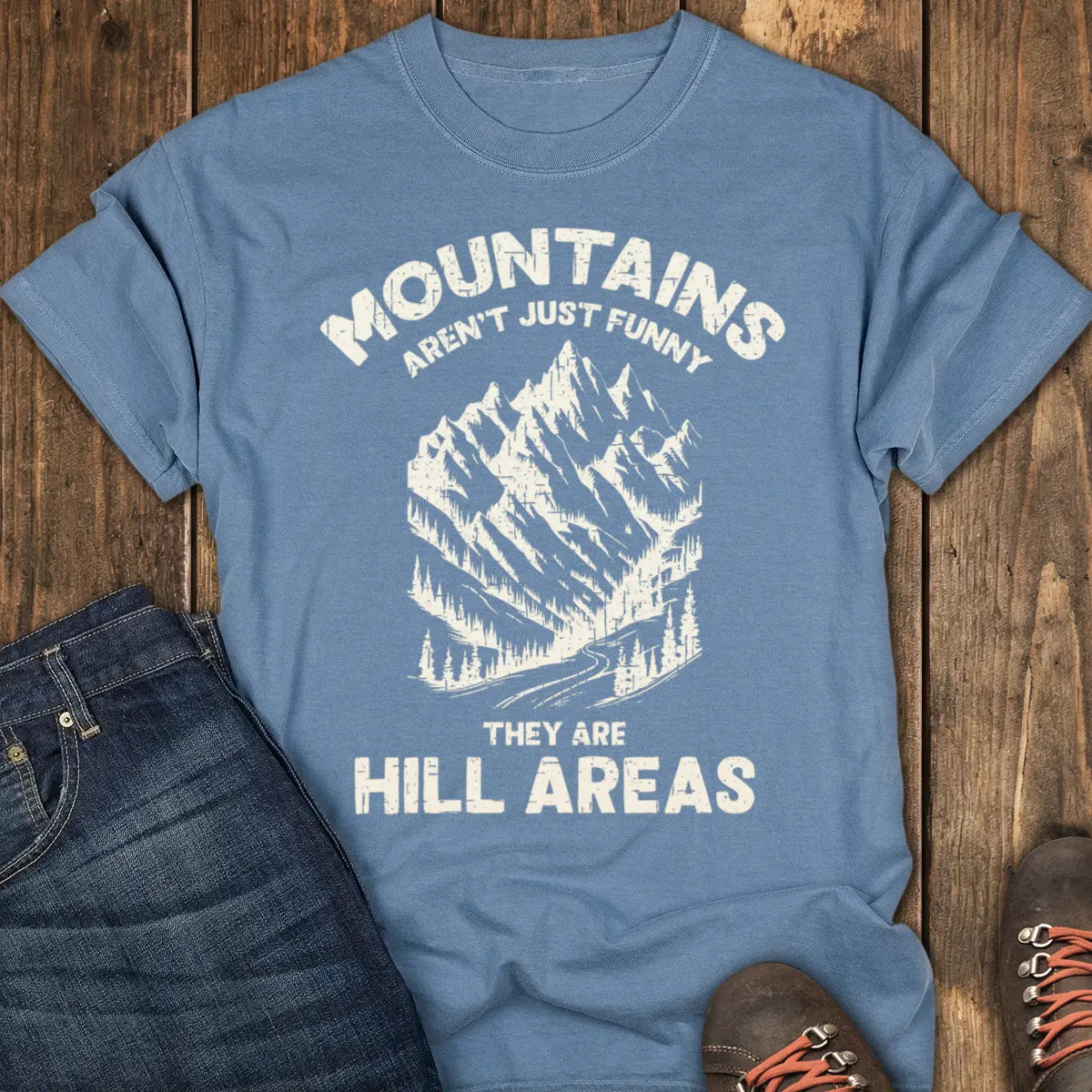 Hill-arious Ridge Tee - Blue Jean