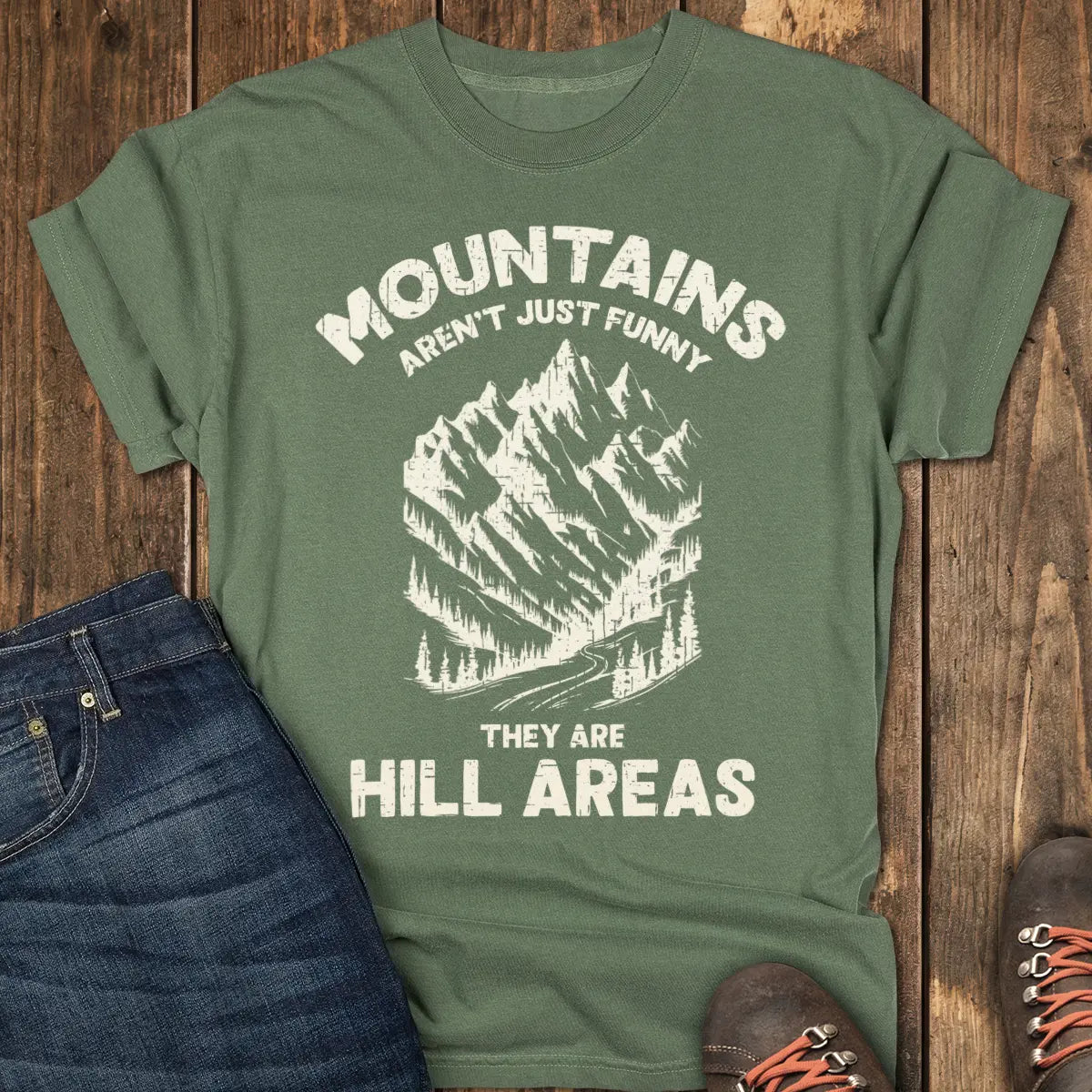 Hill-arious Ridge Tee - Moss