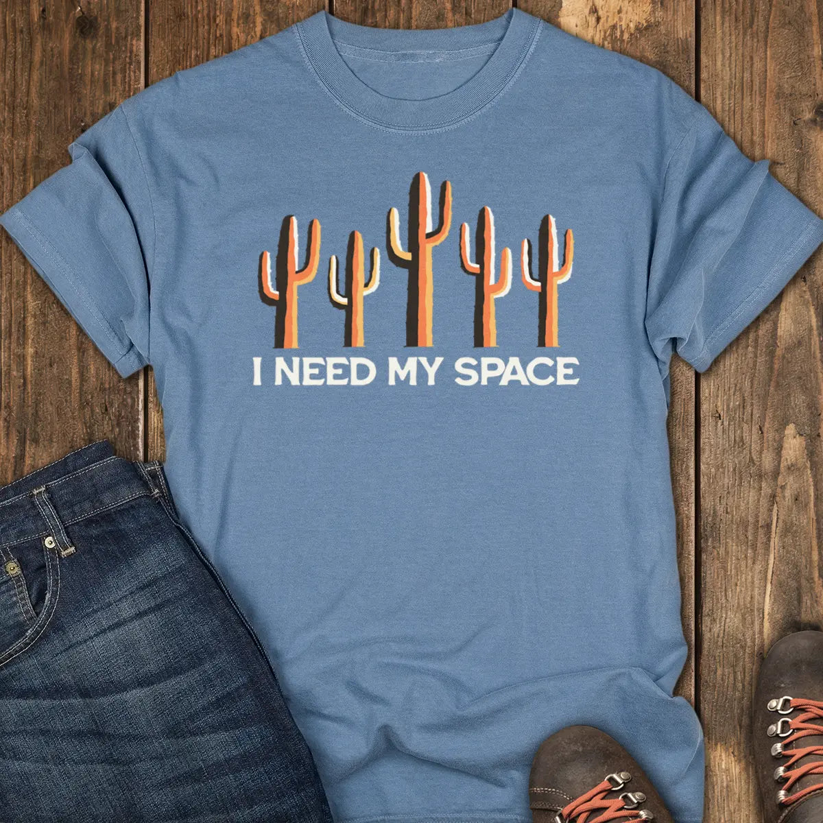 I Need My Space Tee - Blue Jean