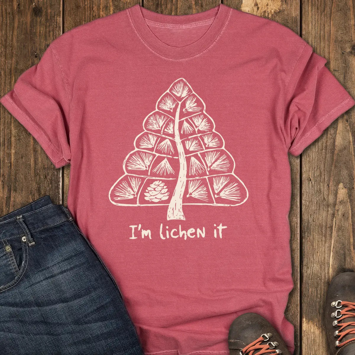 I'm Lichen It Tee - Crimson