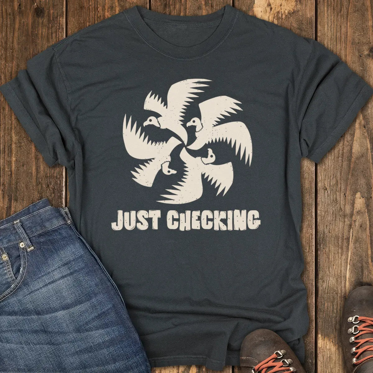 Just Checking Tee - Black