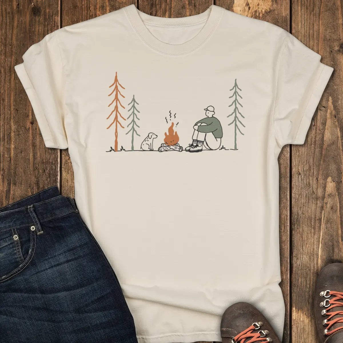 Just Me and the Dog Tee - Ivory