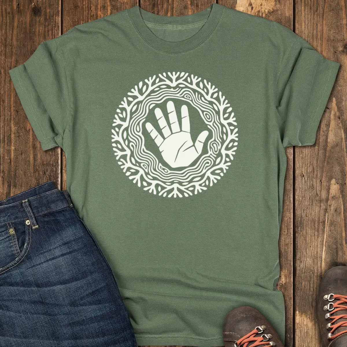 Keep in Touch Tee - Moss