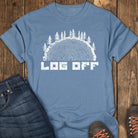 LOG OFF Tee - Blue Jean