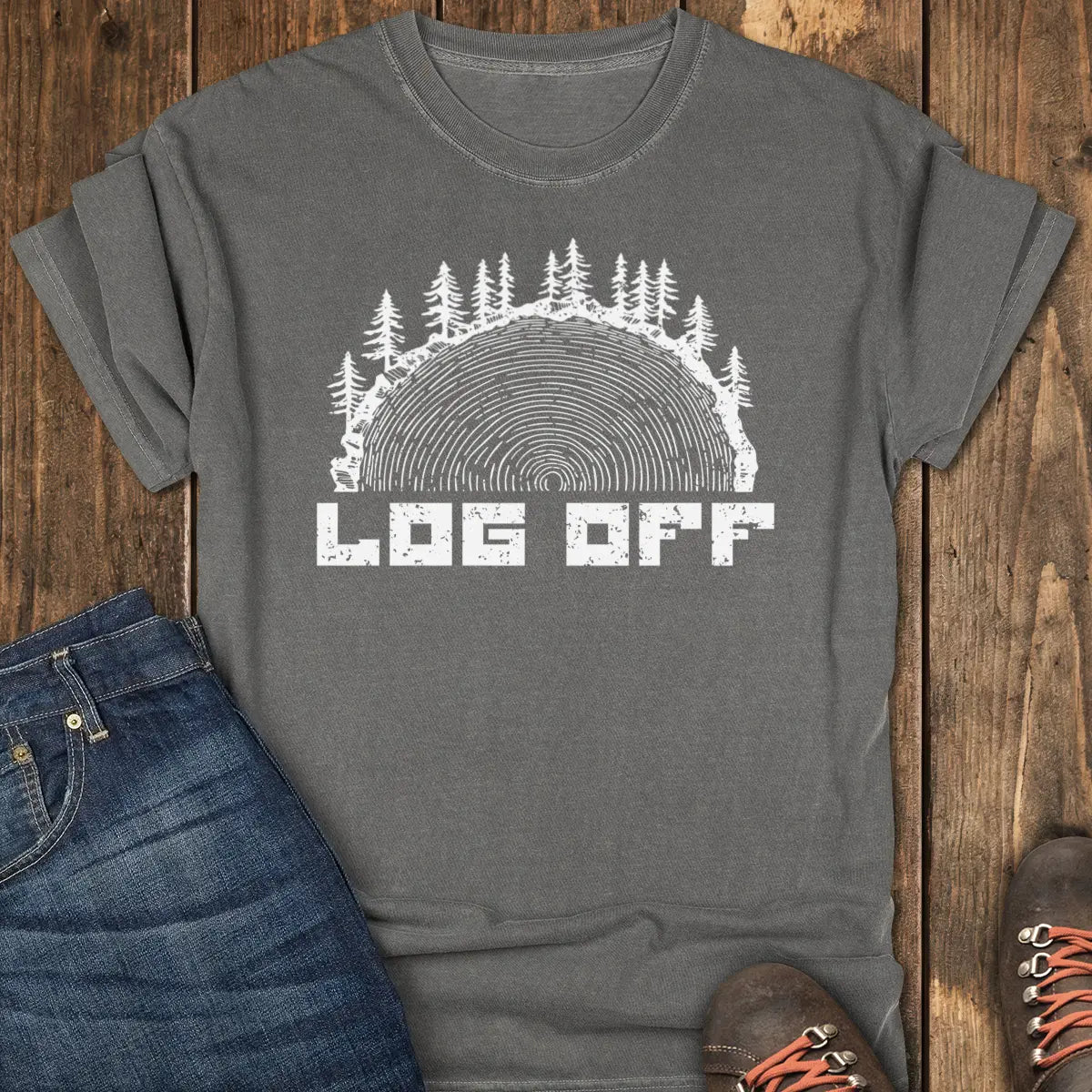 LOG OFF Tee - Pepper