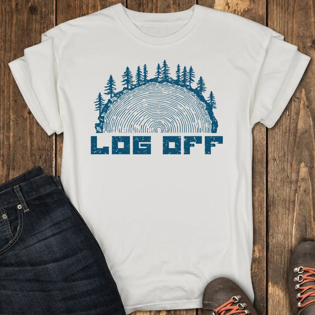 LOG OFF Tee - White